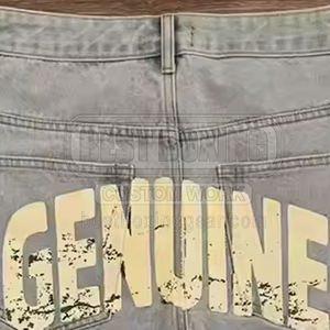 กางเกงขาสั้นลำลองสำหรับผู้ชายกางเกงขาสั้นประดับพลอยเทียมสีโลโก้แบบกำหนดเอง - Product Image 3