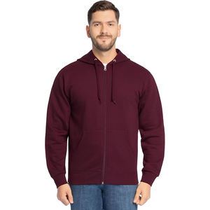 เสื้อฮู้ดซิปทรงสลิมสำหรับออกกำลังกายกลางแจ้ง ผ้าระบายอากาศ น้ำหนักเบา ให้ความอบอุ่น ดีไซน์ทันสมัย สำหรับฤดูหนาว ผลิตจากผ้าฝ้าย 100% - Product Image 1