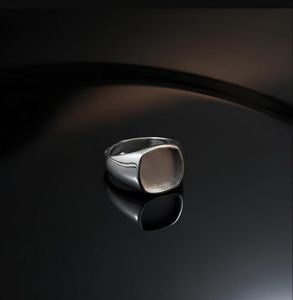 Bague pour homme en argent sterling 925, sertie d'un coussin carré, base de bijoux de 10x10 mm, bague vierge faite à la main pour sertir des pierres précieuses - Product Image 2