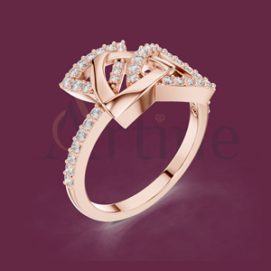 Bague en saphir 14K Design unique de halo - Product Image 1