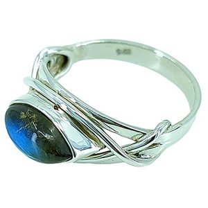 Romantic Boho 925 Sterling Silver Handmade <b>Ring</b> <b>Labradorite</b> Marquise Shape November Birthstone Jewelry Perfect Gift for Her - Product Image 1