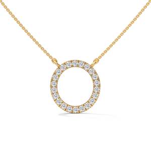 Collar con Colgante de Diamante, Diseño de Círculo de la Vida - Product Image 1