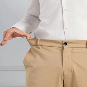 Pantalones de hombre de alta calidad Pantalones chinos caqui informales Pantalones de traje de oficina de talla grande de pierna recta - Product Image 2