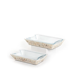 Bol de noix rectangulaire moderne écologique de haute qualité plat poli en résine de bois nacre Durable pour les fêtes de mariage royales - Product Image 3