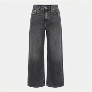 Jeans de Mezclilla para Mujer de Alta Calidad, Color Personalizado, Casuales, Transpirables, de Secado Rápido, Elegantes, Rectos, con Estampado de Leopardo - Product Image 1