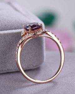 Anillo de oro de 18kt con Esmeralda creada en laboratorio, nuevo diseño de lujo, anillos de joyería fina de oro macizo con anillo de diamantes reales - Product Image 4
