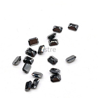 Diamant Noir Solitaire Facetté Naturel, Perle Libre pour Fabrication de Bijoux, Pierre Fantaisie Qualité AAA+, 3-4mm, 0.5-0.9 Carat, Vente en Gros