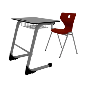 ASLINA-Bureau moderne pour étudiant, en métal durable, design ergonomique, écologique, pour les ateliers scolaires - Product Image 2