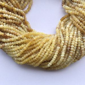 4mm naturel Ombre jaune miel opale pierre ombragée facettes Rondelle perles brin au prix de gros du fabricant pour bijoux - Product Image 2