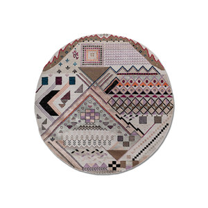 Manchaha Geometric Hand Knotted Wool & Bamboo Silk <b>Rug</b> 10mm <b>Thick</b> Rectangle for Home Living Room Hallway-Les-1215 in <b>Grey</b> Black - Product Image 1