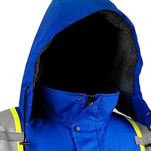Ropa de trabajo de seguridad Sudadera CON CAPUCHA DE SEGURIDAD reflectante de alta visibilidad para hombres Chaqueta de trabajo de invierno de alta visibilidad de seguridad más cálida - Product Image 3