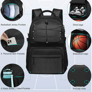 Sac à dos personnalisé 2025 Sports Basketball Respirant et imperméable avec fonction antivol Nouveau style de conception - Product Image 4