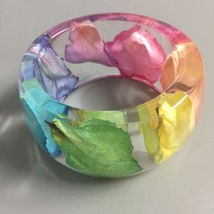 Bijoux fins parfaits Bracelets et Bracelets fins Chaîne fine Bracelets à maillons Résine acrylique Fleur Bracelet Bracelet Bijoux pour - Product Image 2