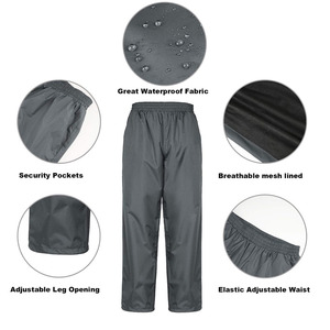 Veste de randonnée imperméable à capuche en polyester haute performance, couleur unie, style urbain, pour hommes - Product Image 4