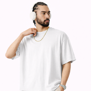 T-shirt en coton surdimensionné pour homme |   T-shirt à manches courtes en tricot 100% uni |   Anti-boulochage, style américain |   OEM Personnalisé en Gros - Product Image 3