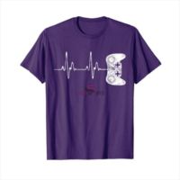 Camiseta con latido del corazón para jugadores, camisa de regalo para amantes del videojuego, venta al por mayor, 100% algodón, estampado gráfico personalizado