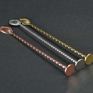 Agitador de cóctel de acero inoxidable de diseño estético, suministros de artículos de Bar de lujo, cuchara de Bar de cóctel para mezclar cócteles - Product Image 6