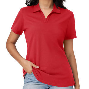 Camisetas Polo de Manga Corta de Algodón para Mujer, Unisex, Verano 2025, Secado Rápido, Casual, Transpirable, Bordado Empresarial, con Botones - Product Image 1