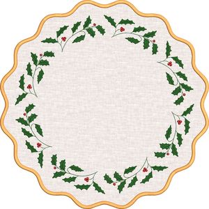 Elegante mantel de mesa de lino bordado trabajo decoración hecha a mano de lujo para ocasiones especiales arreglo de mesa de cena - Product Image 6