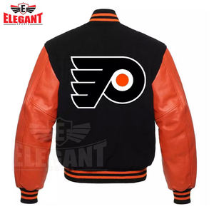 Vente en gros de vêtements de sport élégants en coton à la mode unisexe veste en cuir Letterman de baseball veste de baseball de haute qualité - Product Image 4