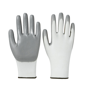 Guantes de seguridad de trabajo con revestimiento de nitrilo de poliéster industrial con logotipo personalizado equipo de protección de jardinería reutilizable uso al aire libre envío gratis - Product Image 1
