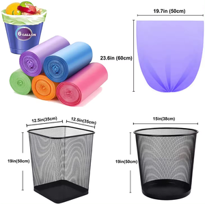 Sac de produit de gilet en plastique de supermarché écologique sur le rouleau fournisseur bon marché sac de gousset latéral de HDPE/LDPE rouleau coloré personnalisé - Product Image 6