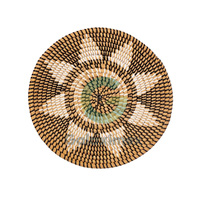 Set de table rond en jonc de mer naturel tressé à la main, sets de table en paille tressée, sets de table en rotin pour tables à manger