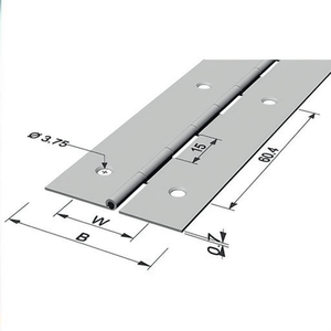 Brass-Plated Iron PG Rod Hinge 1200mm Length 0.7mm Thickness 32mm Open Hinge Width - Product Image 3