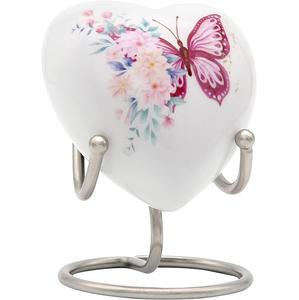 Urna de cremación de recuerdo en forma de corazón única para cenizas humanas hecha a mano en latón y urna de entierro de recuerdo grabada a mano en casa - Product Image 5