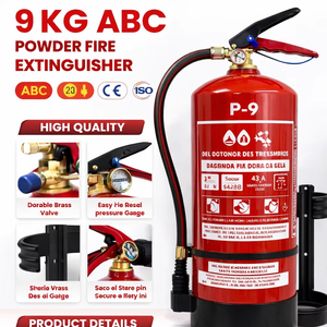 Extintor de Incendios Portátil de Polvo Seco ABC de 9 kg con Cilindro de Acero Inoxidable, Sistema Integrado de Alivio de Presión AUXI-FOC, Flexible - Product Image 1