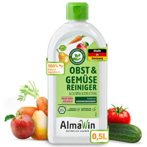 AlmaWin Custom 1 Vegetable And Fruit Cleaner 500ml For Cleaning Of Smooth skinned fruits Varieties Organic <b>Detergent</b> Baby - Product Image 1