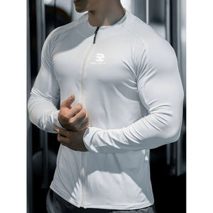 Sports Running Jacket Compression Athletic Zip Up Top <b>Men</b> Training Jacket For Running Exercise <b>Trainer</b> Jackets <b>Men's</b> - Product Image 1