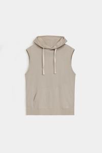 Camiseta Deportiva Personalizada al por Mayor para Hombre, Camiseta sin Mangas con Capucha para Gimnasio, Chaleco con Cordón, Secado Rápido, Camiseta Corta para Entrenamiento Físico - Product Image 5