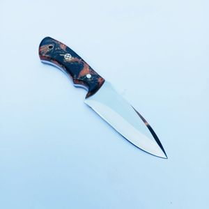 มีดสกินเนอร์เหล็ก J2งานตามสั่งมีดสำหรับล่าสัตว์และเอาชีวิตรอดแบบคงที่มีดกลางแจ้งพร้อมด้ามจับทำจากเรซิน - Product Image 1