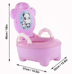 Asiento de entrenamiento plegable para orinal de bebé con diseño de Panda, inodoro cómodo y fácil de limpiar con asas para niños, cajón, Material PP para niños pequeños - Product Image 6