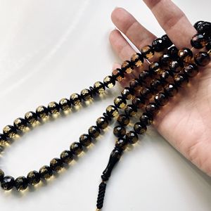 Misbaha en ambre baltique fait main, Tespih en ambre baltique taillé diamant, artisanal - Product Image 3