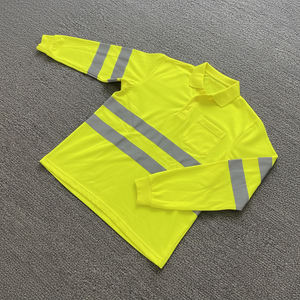 T-shirt de travail à manches longues réfléchissant, haute visibilité, respirant, avec bande réfléchissante pour les travaux de construction - Product Image 1