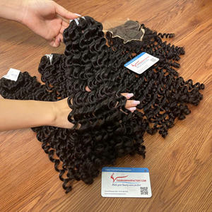 ¡Precio al por mayor! Pelo crudo vietnamita Steam Pixie Paquetes de cabello rizado Paquetes de cabello humano Color natural - Product Image 2