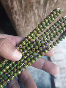 Cuentas de vidrio gruesas amarillas teñidas con aspecto antiguo hechas a medida de 8x10mm para diseñadores de joyas y tiendas de cuentas - Product Image 5