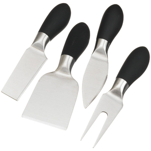 Ensemble de couteaux à fromage en acier inoxydable plaqué argent au design moderne avec trancheuse à fromage pour restaurant, maison et hôtel - Product Image 2