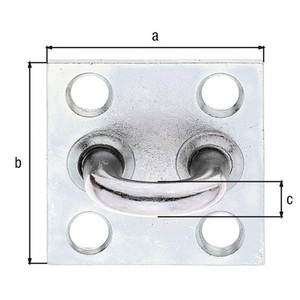 Soportes de Placa con Ojal STA, Paquete de 10, con Ancho de Grillete de 32 mm, Altura de Grillete de 29 mm, Diámetro de Grillete de 8 mm - Product Image 3