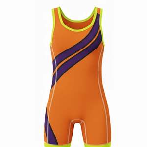Dernier modèle de maillot de lutte sans bretelles à fermeture à pression en polyester et élasthanne, séchage rapide, respirant, confortable, vente en gros - Product Image 5