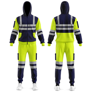 Combinaison de travail haute visibilité personnalisée pour hommes, uniforme de travail durable et imperméable, vêtements de travail, combinaisons haute visibilité à manches longues - Product Image 1