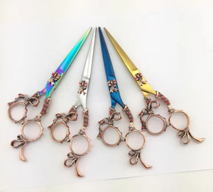 Juego de Tijeras Profesionales para Cortar Cabello con Mango de Dragón, Tijeras de Barbero de 6.5 Pulgadas con Hoja de Acero Inoxidable y Punta Afilada, Tipo Belleza - Product Image 3