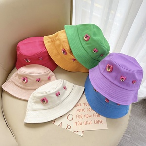 Precio barato-sombreros lindos-Sombrero de cubo de algodón 100%-sombreros de cubo de bebé para el verano-Sombreros para niños hechos en Vietnam - Product Image 5