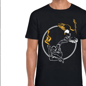 T-shirt décontracté d'été personnalisé pour homme, en coton/fibre de bambou tricoté respirant, anti-plis, séchage rapide, brodé, haute qualité - Product Image 5
