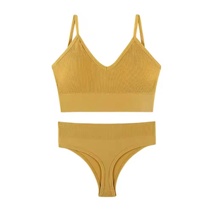 Ensemble de maillots de bain bikini d'été respirant à séchage rapide, imprimé animal, col en V, logo personnalisé, tenue de plage fitness, ensemble 2 pièces - Product Image 1