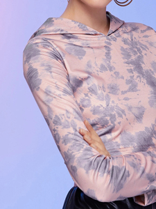 Ropa de mujer invierno 2023 superventas conjunto de Sudadera con capucha de lana mujer poliéster crop top sublimación Sudadera con capucha para mujer - Product Image 3