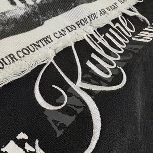 100% Cotton Customized Hoodies Solid Pattern Lined Collar Acid Washed Casual Summer Style Embroidered 3D Design Applique - Product Image 3