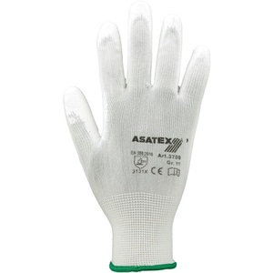 For ASATEX Safety <b>Gloves</b> Size 8 White EN 388 PPE Category II Pack of 12 - Product Image 1